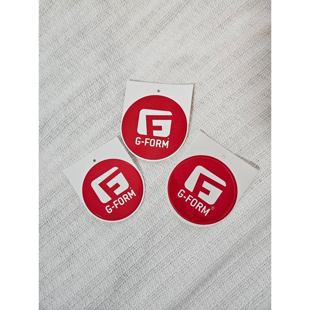 G-Form Protective Gear Set of 3 Red Sticker Decals 3.5" and 3.75" NEW